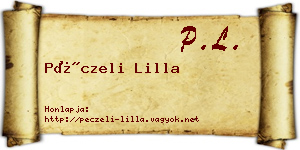 Péczeli Lilla névjegykártya
